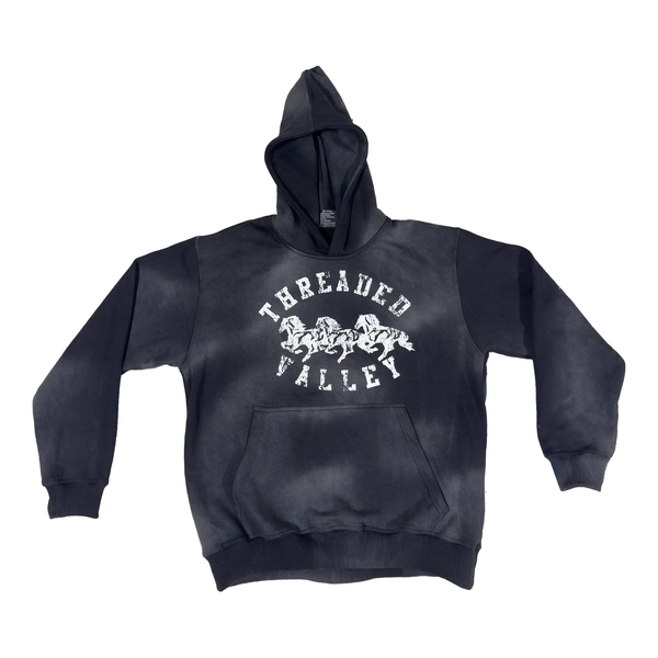 ACID WASH HOODIE - grey