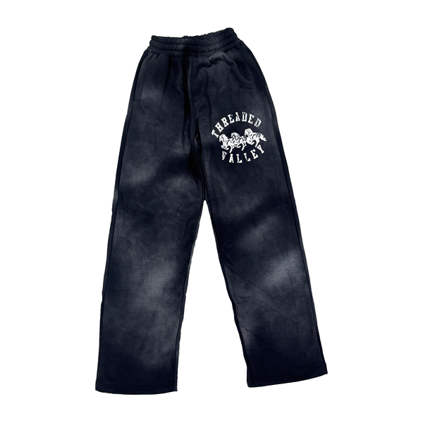 ACID WASH BOTTOMS - BLACK